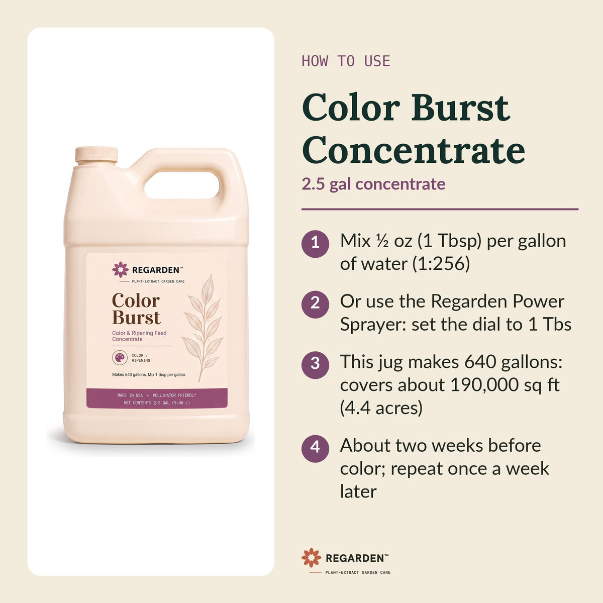 Regarden Color Burst Concentrate 2.5 Gallon