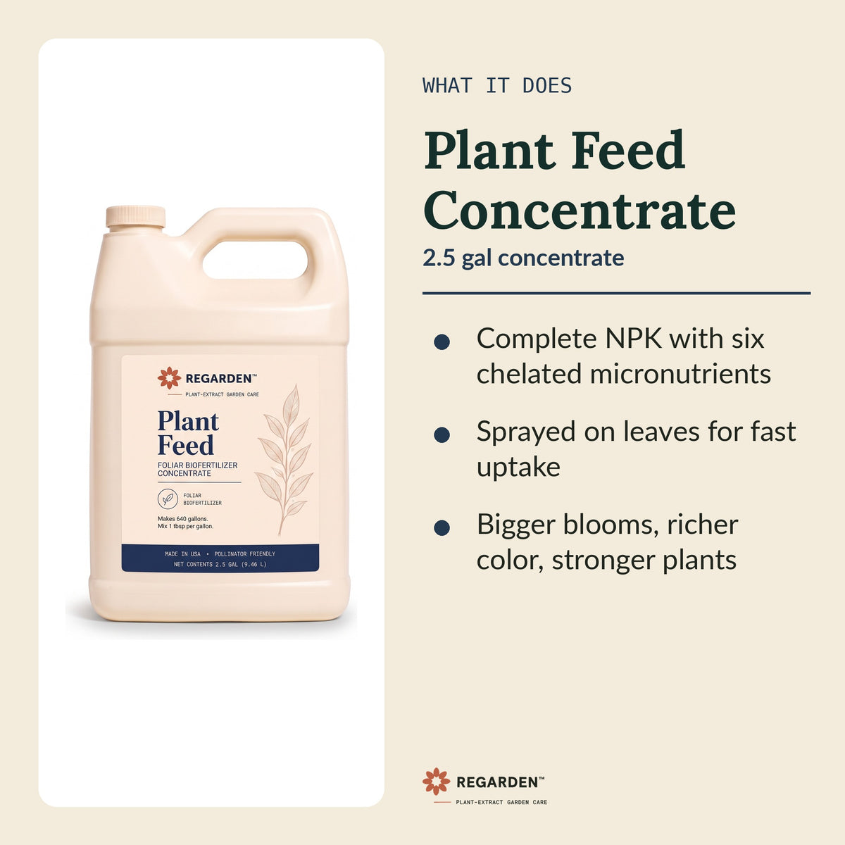 Regarden Plant Feed Concentrate 2.5 Gallon