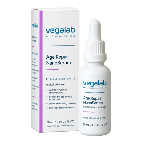 Age Repair NanoSerum, 30 mL, carton and dropper bottle
